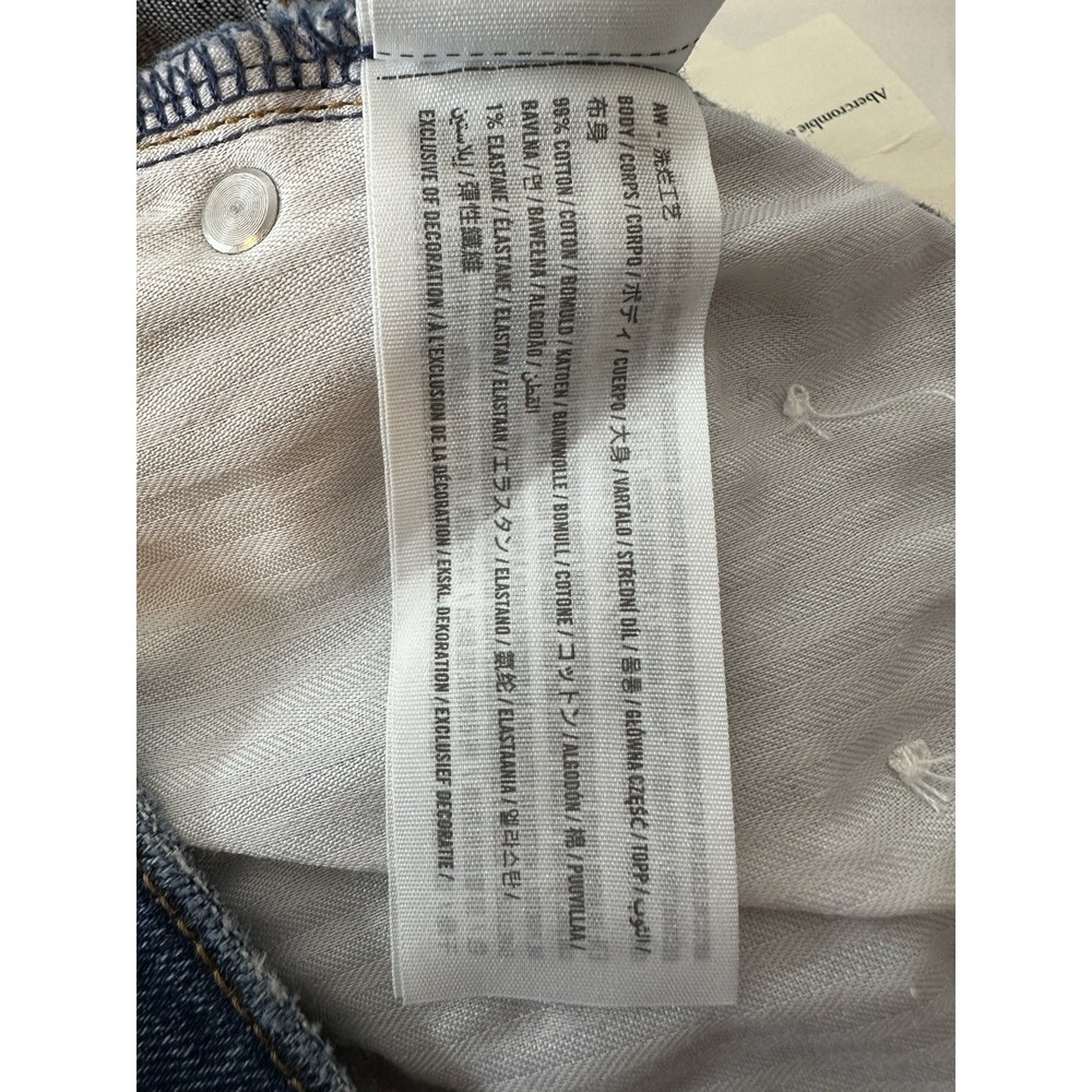 Abercrombie Fitch Jeans Womens Size 33 The 90s Slim Straight Ultra High Rise New - Picture 8 of 8